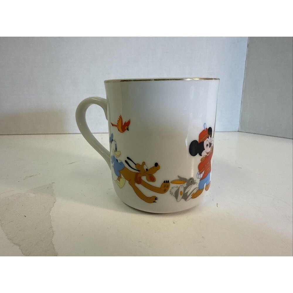 Vintage Disney World Mickey Mouse Parade Coffee Tea Cup Disneyland Made In Japan